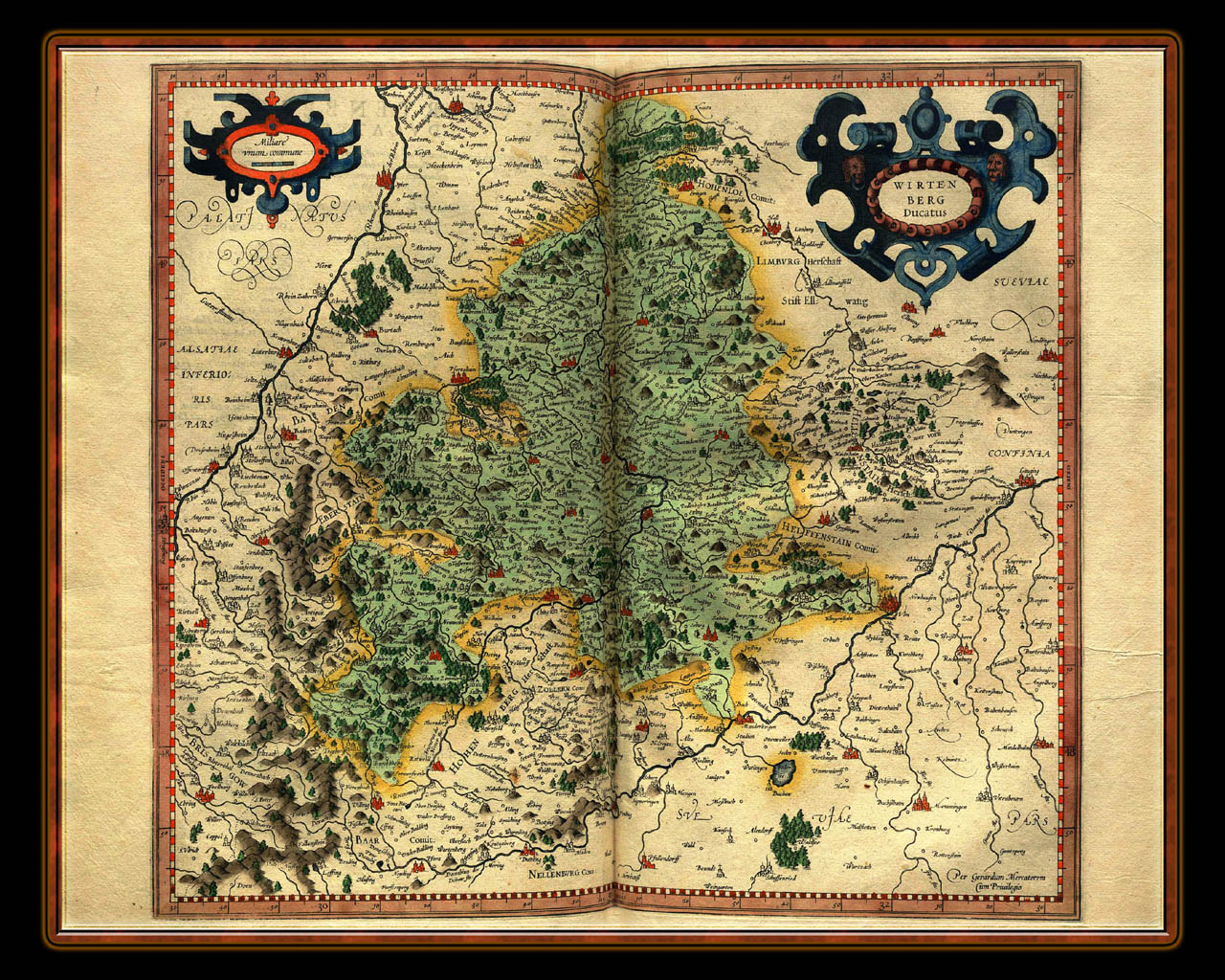 "Gerhard Mercator 1595 World Atlas - Cosmographicae" - Wallpaper No. 40 of 106. Right click for saving options.