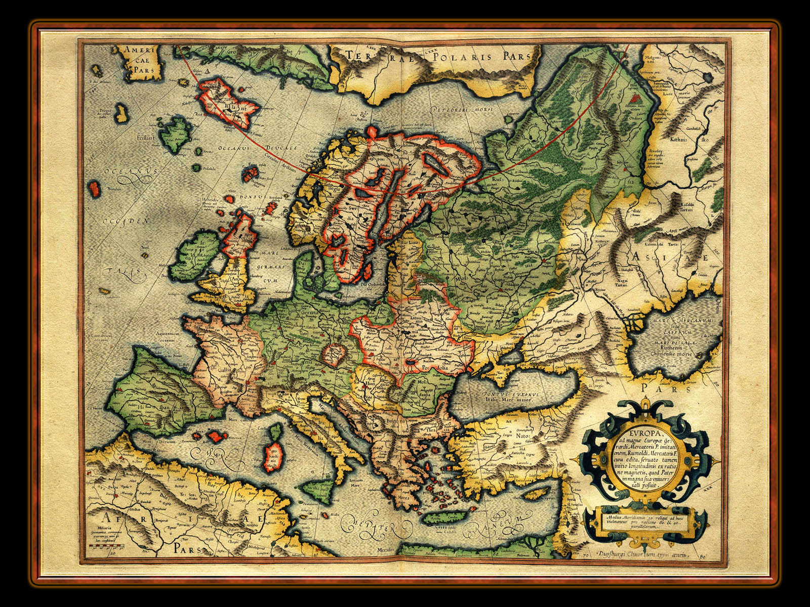 "Gerhard Mercator 1595 World Atlas - Cosmographicae" - Wallpaper No. 105 of 106. Right click for saving options.
