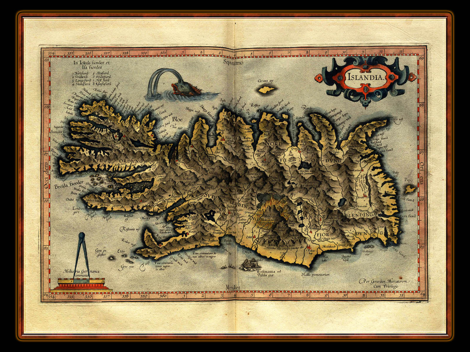"Gerhard Mercator 1595 World Atlas - Cosmographicae" - Wallpaper No. 100 of 106. Right click for saving options.
